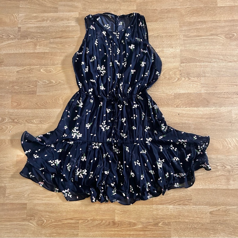 Tommy Hilfiger Navy blue floral mini summer cocktail spring sundress dress sz S - Picture 2 of 7